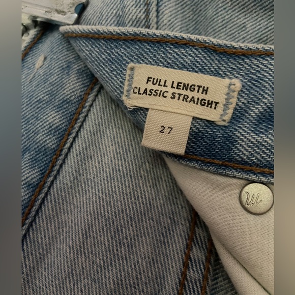 Madewell Full Length Classic Straight Jeans Size 27 Button Fly - Picture 4 of 5